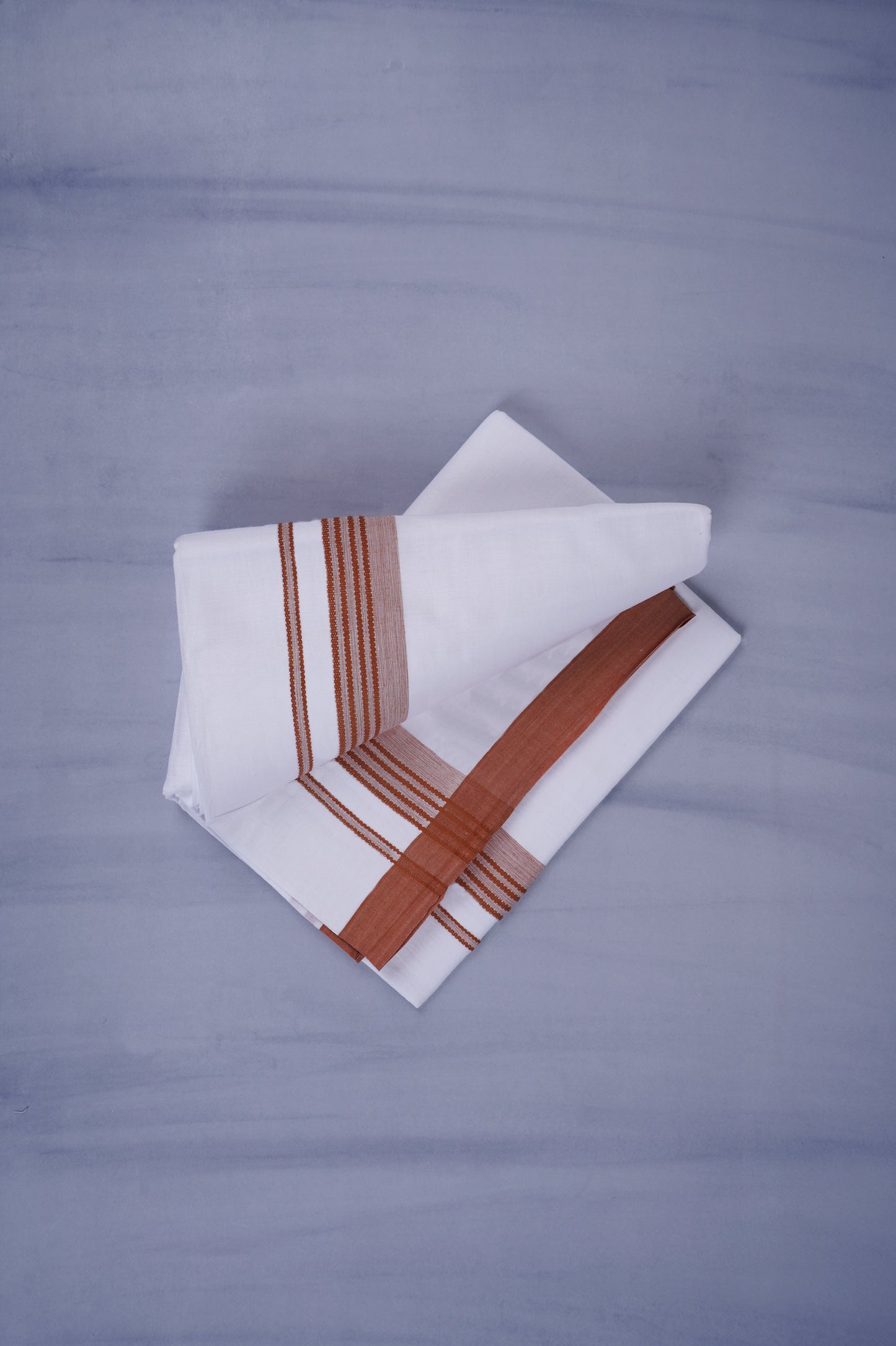 KERALOOM FINISH COTTON 333 W/D DHOTI 3.80 MTR - Light Brown