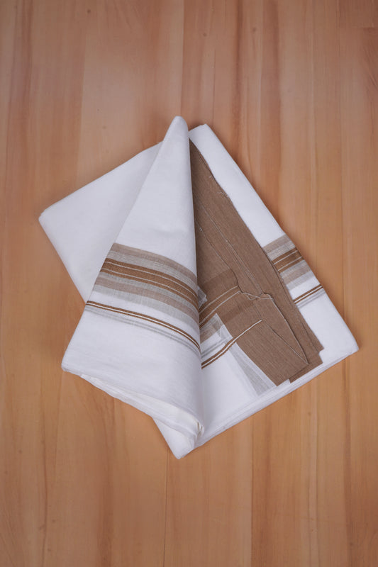 FCD-582 W/D DHOTI 3.80 MTR -Brown