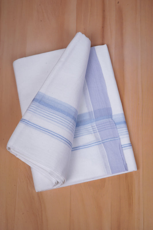 FCD-587 W/D DHOTI 3.80 MTR - Light Blue
