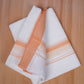 FCD-587 W/D DHOTI 3.80 MTR - Light Orange