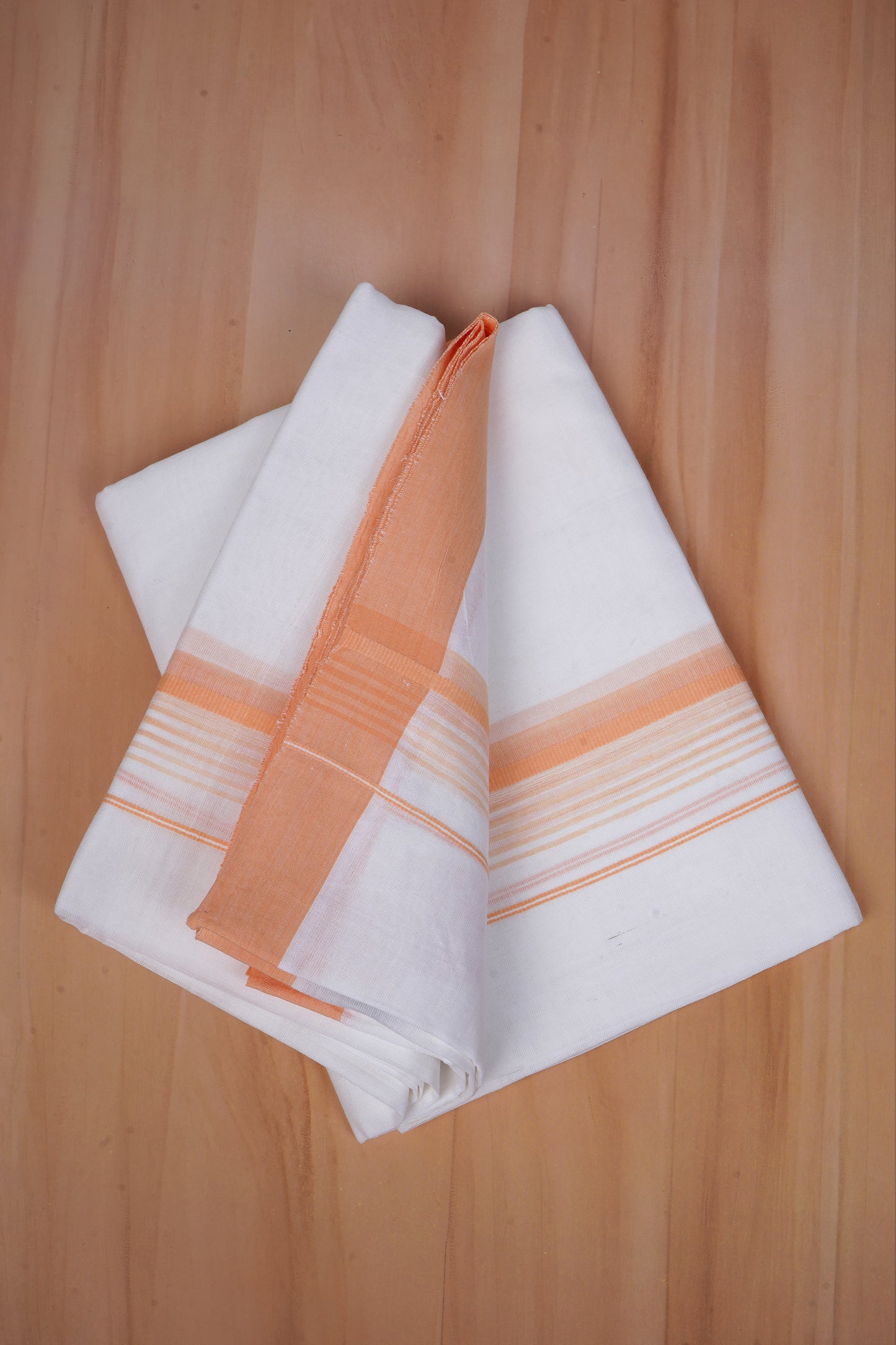 FCD-587 W/D DHOTI 3.80 MTR - Light Orange