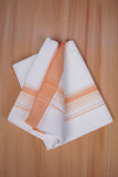 FCD-587 W/D DHOTI 3.80 MTR - Light Orange