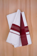 FCD-391 W/D DHOTI 3.80 MTR- Blood Red