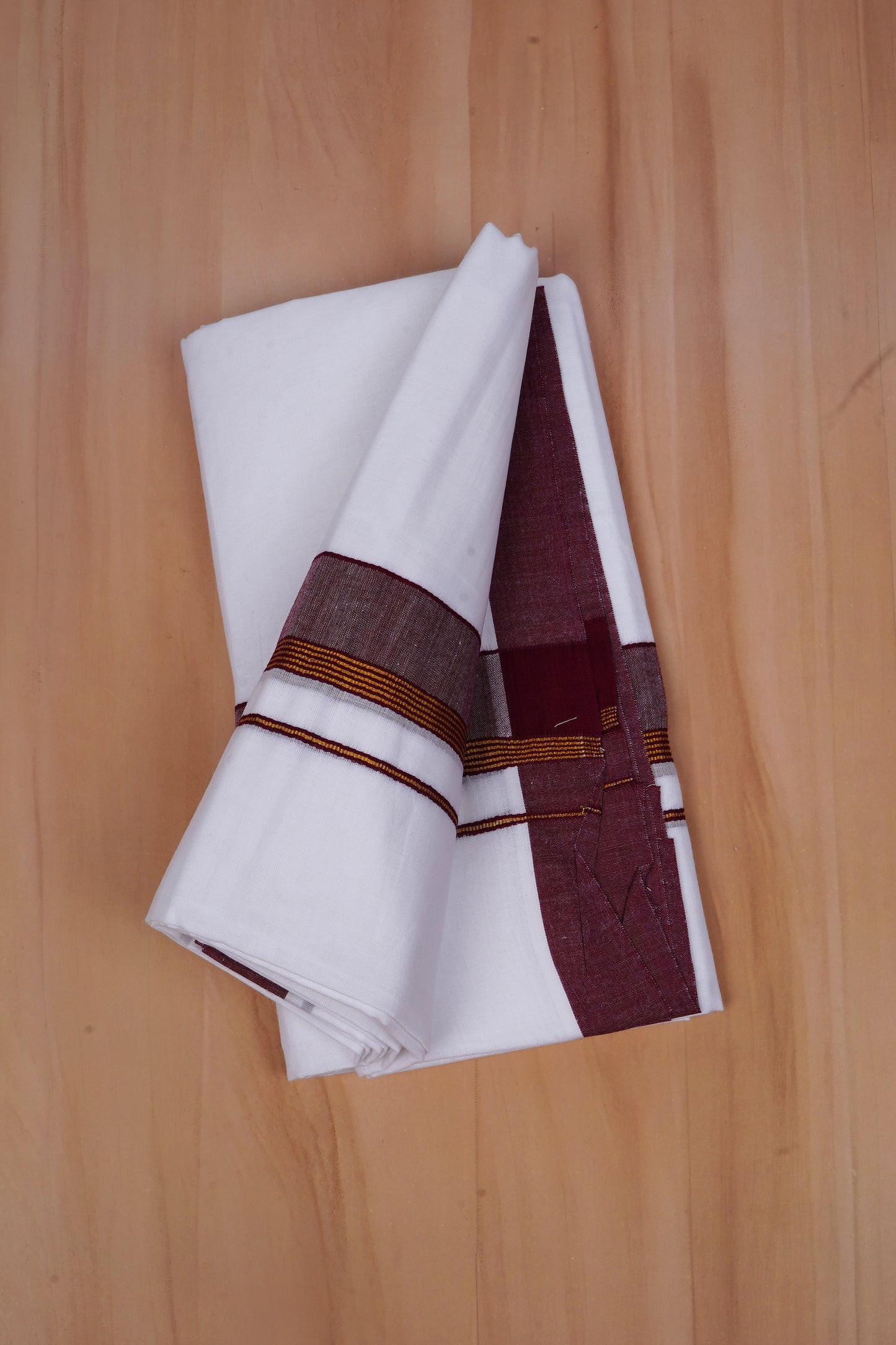 FCD-524 W/D DHOTI 3.80 MTR-Dark Maroon