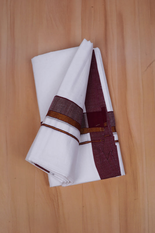 FCD-524 W/D DHOTI 3.80 MTR-Dark Maroon