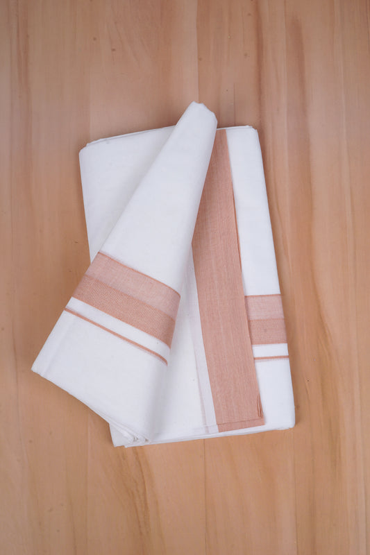 FCD-417 W/D DHOTI 3.80 MTR - Light orange