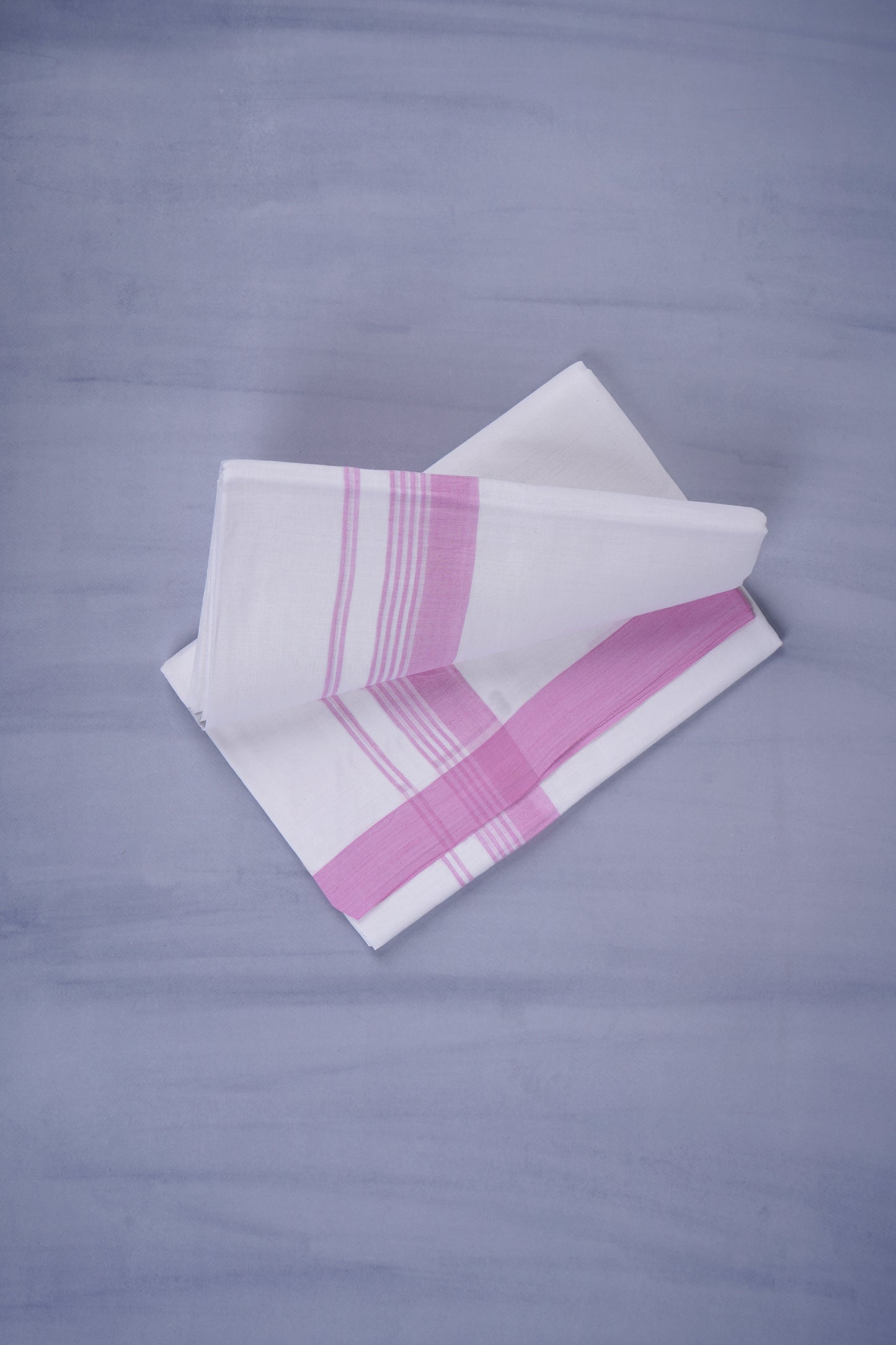 KERALOOM FINISH COTTON 327 W/D DHOTI 3.80 MTR - Pink