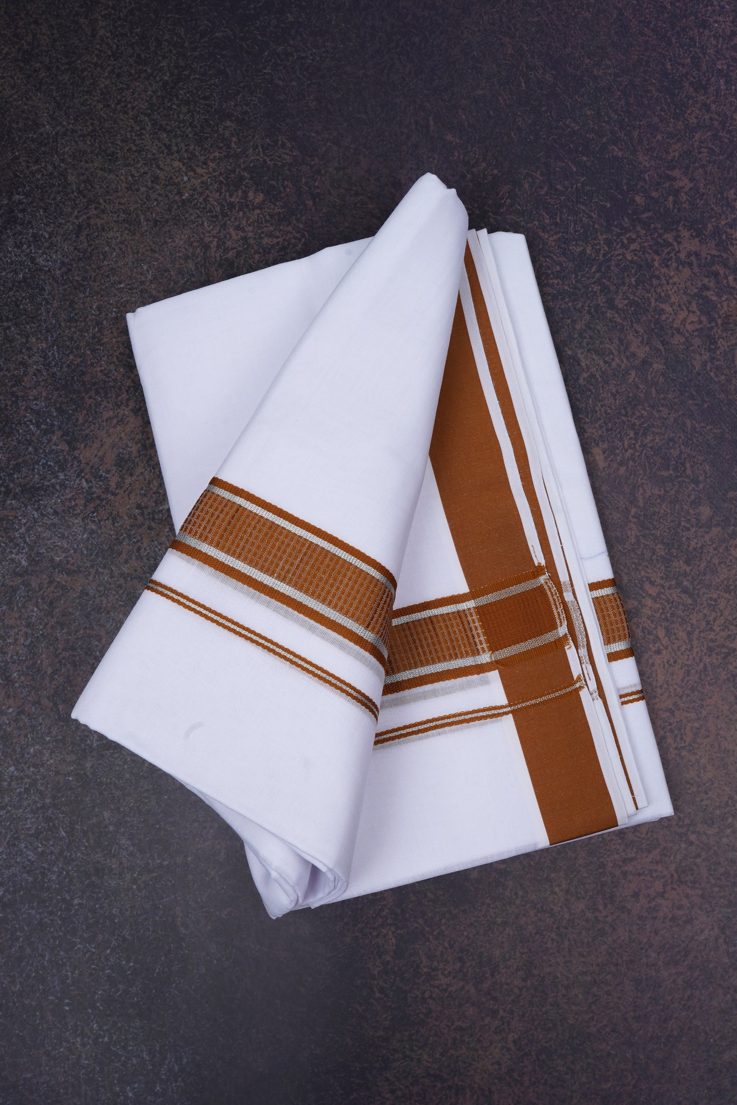 FD-167 W/D DHOTI 3.80 MTR-Brown
