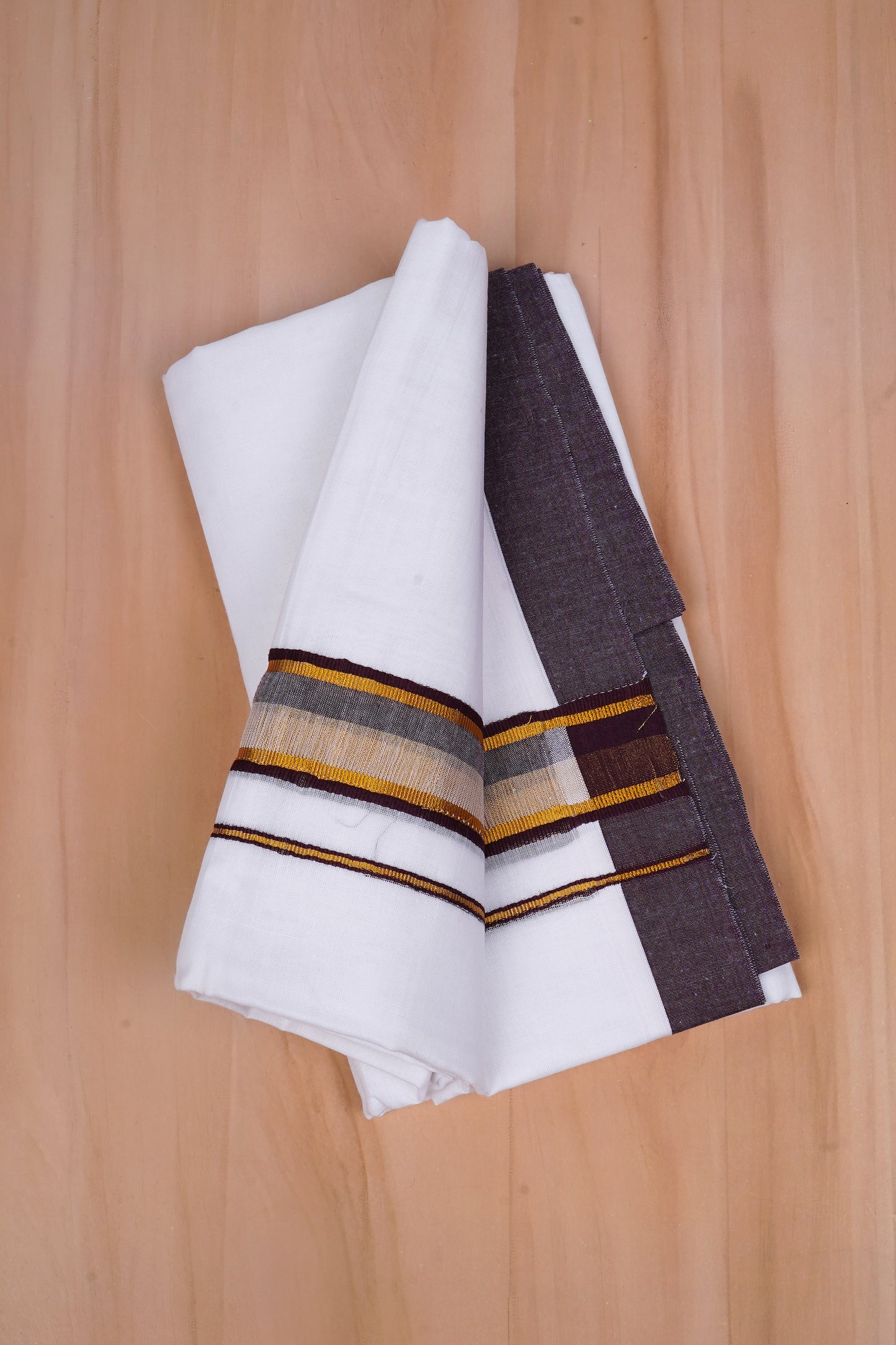 FCD-519 W/D DHOTI 3.80 MTR-Brown