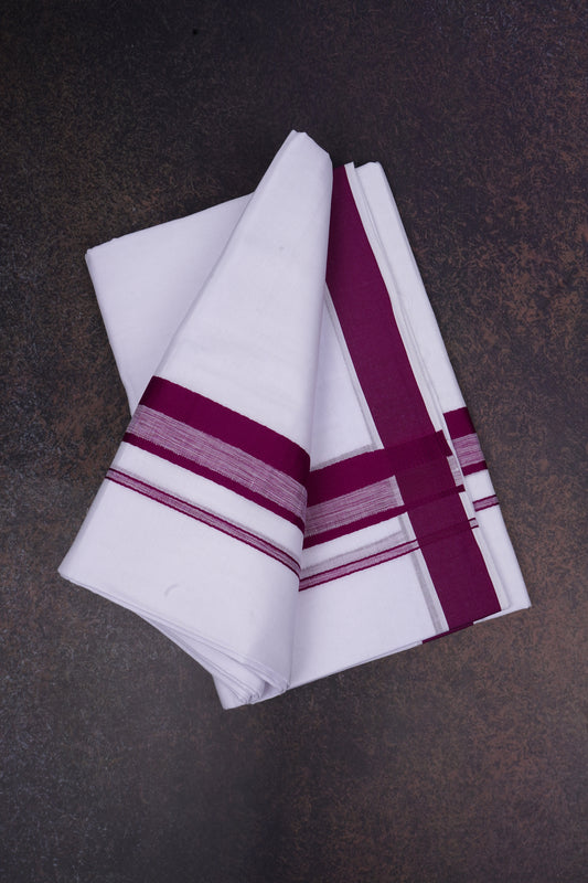 FD-170 W/D DHOTI 3.80 MTR-Dark pink