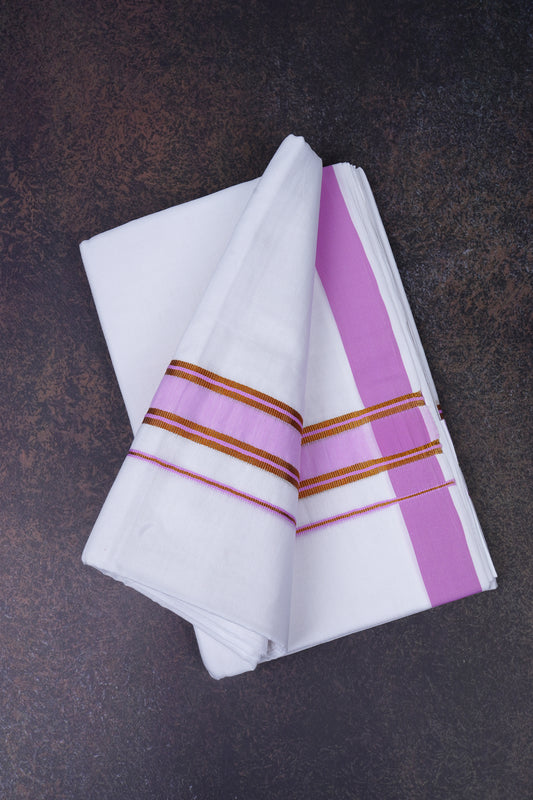 FD-172 W/D DHOTI 3.80 MTR- Light pink