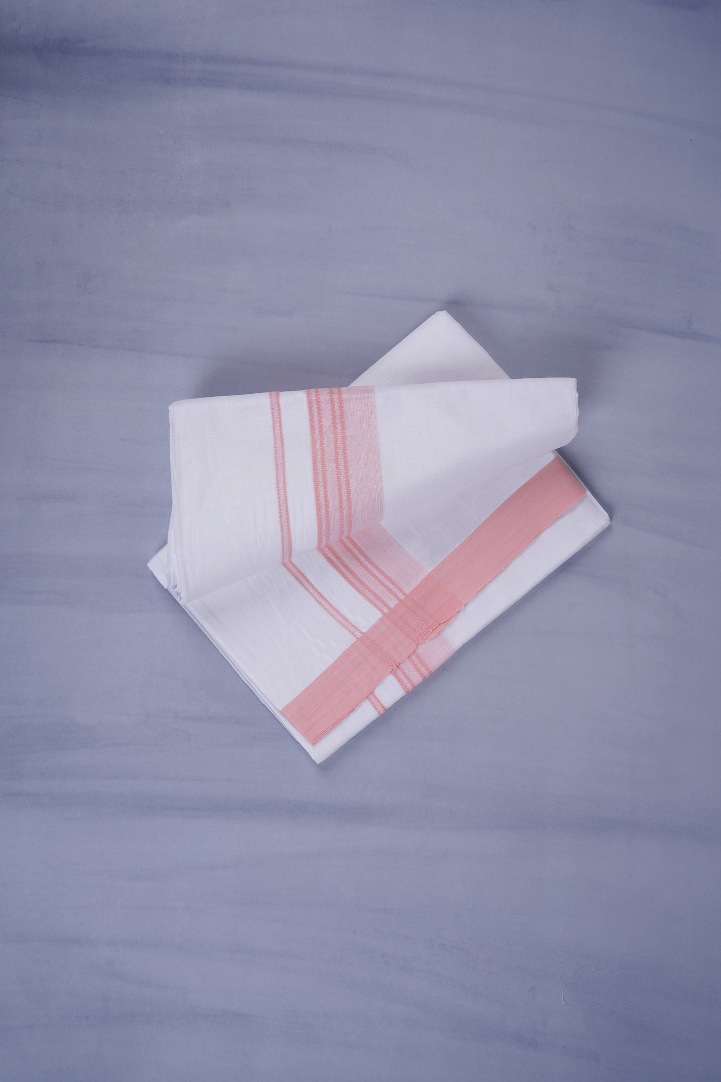 KERALOOM FINISH COTTON 333 W/D DHOTI 3.80 MTR - Pink