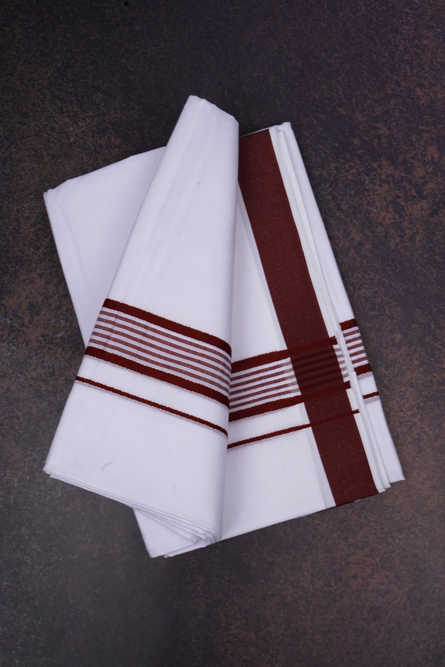 FD-162 W/D DHOTI 3.80 MTR-Dark Brown
