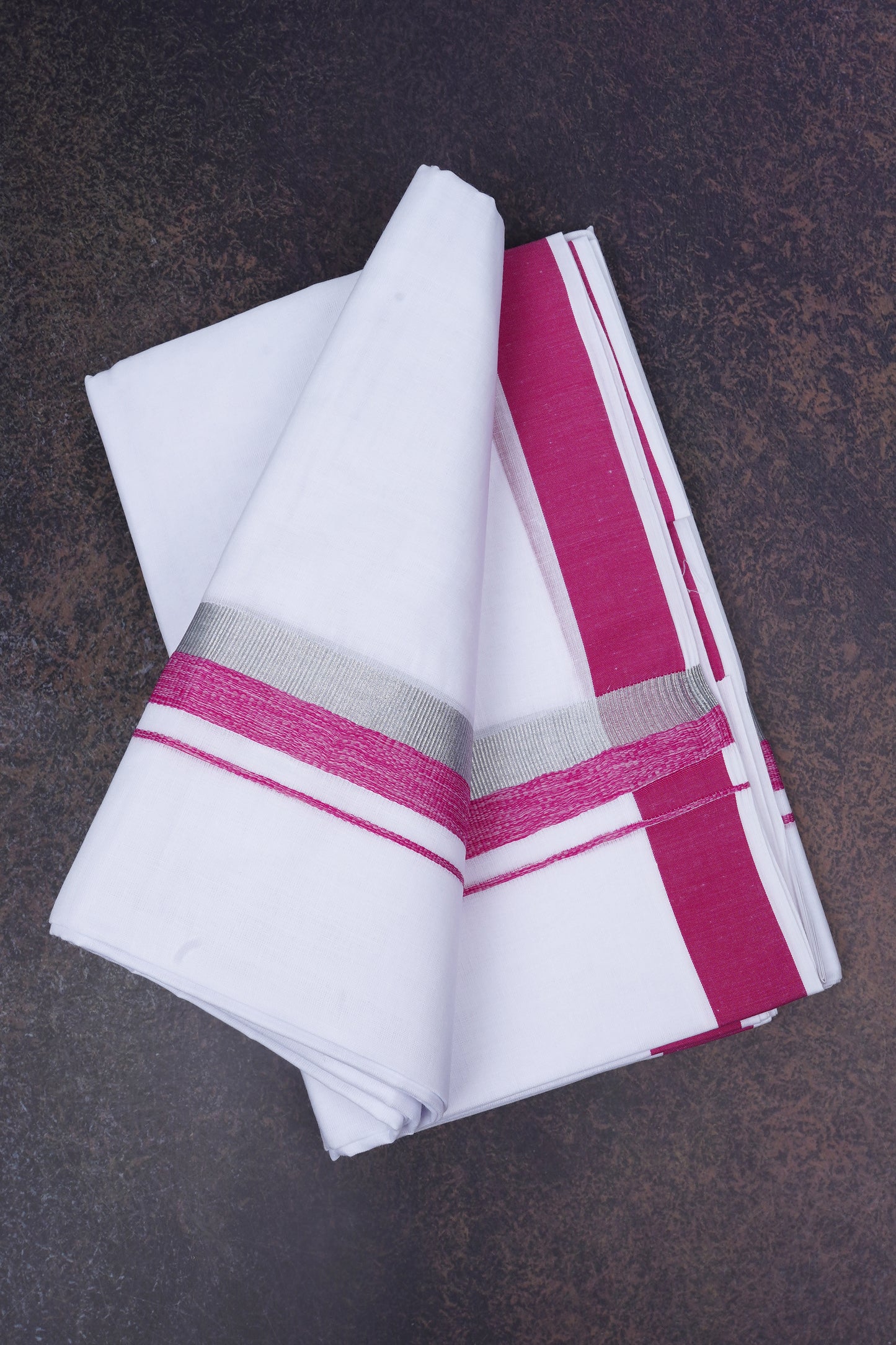 FD-168 W/D DHOTI 3.80 MTR-Dark Pink
