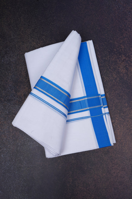 FD-167 W/D DHOTI 3.80 MTR-Blue
