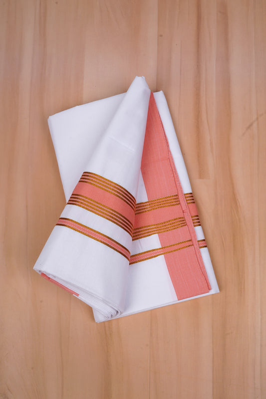 Gold Max W/S Dhoti 2.00 MTR - Russet Orange