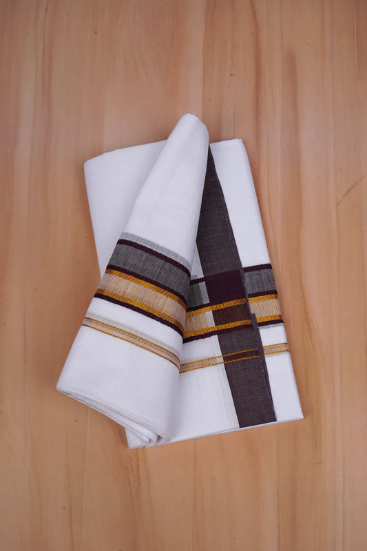 FCD-531 W/D DHOTI 3.80 MTR-Light Brown