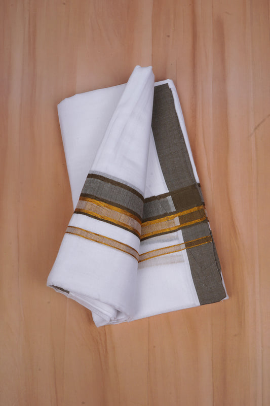 FCD-531 W/D DHOTI 3.80 MTR-Dark Brown