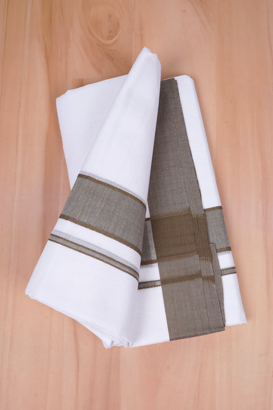 FCD-02 W/D DHOTI 4.00 MTR- Light Brown