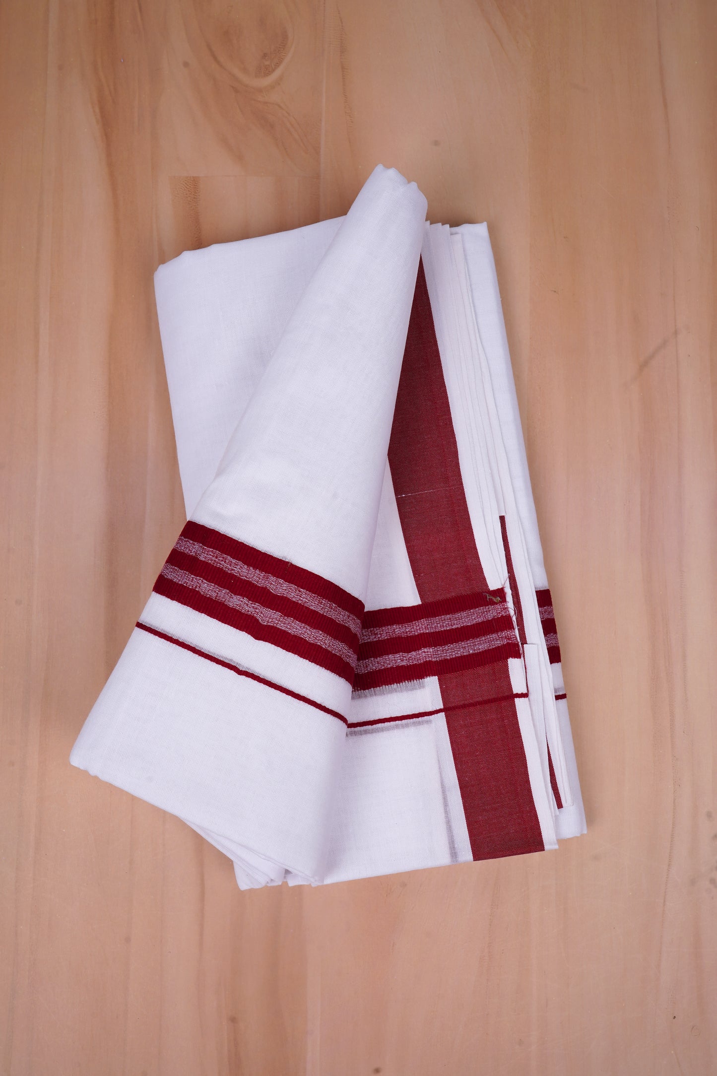 FCD-502 W/D DHOTI 3.80 MTR-Dark Maroon