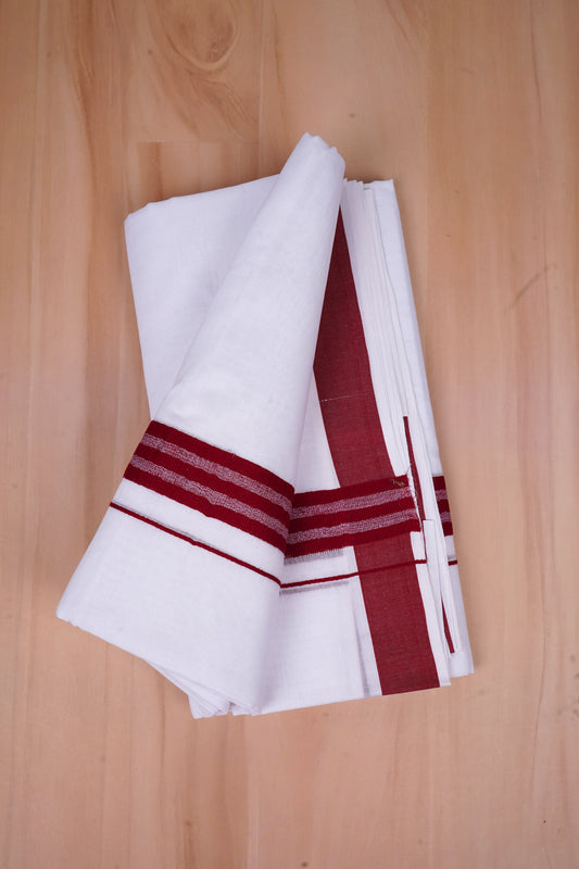 FCD-502 W/D DHOTI 3.80 MTR-Dark Maroon