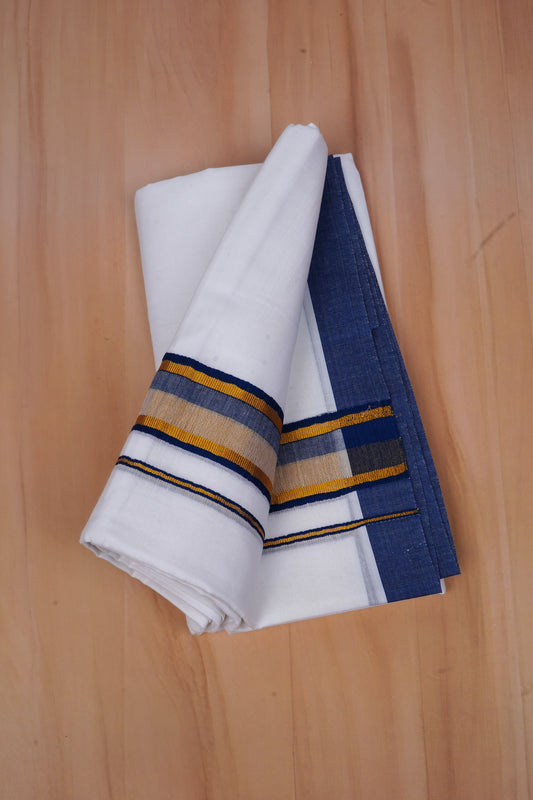 FCD-519 W/D DHOTI 3.80 MTR-Navy Blue
