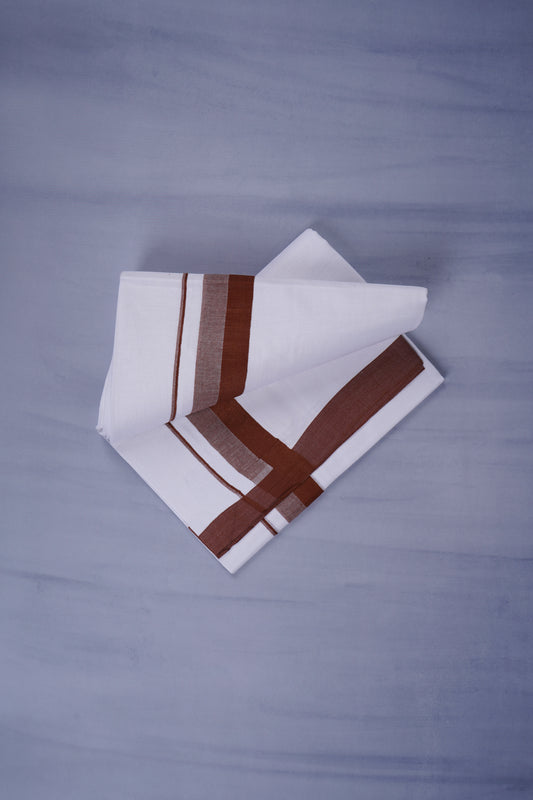 KERALOOM FINISH COTTON 332 W/D DHOTI 3.80 MTR - Maroon