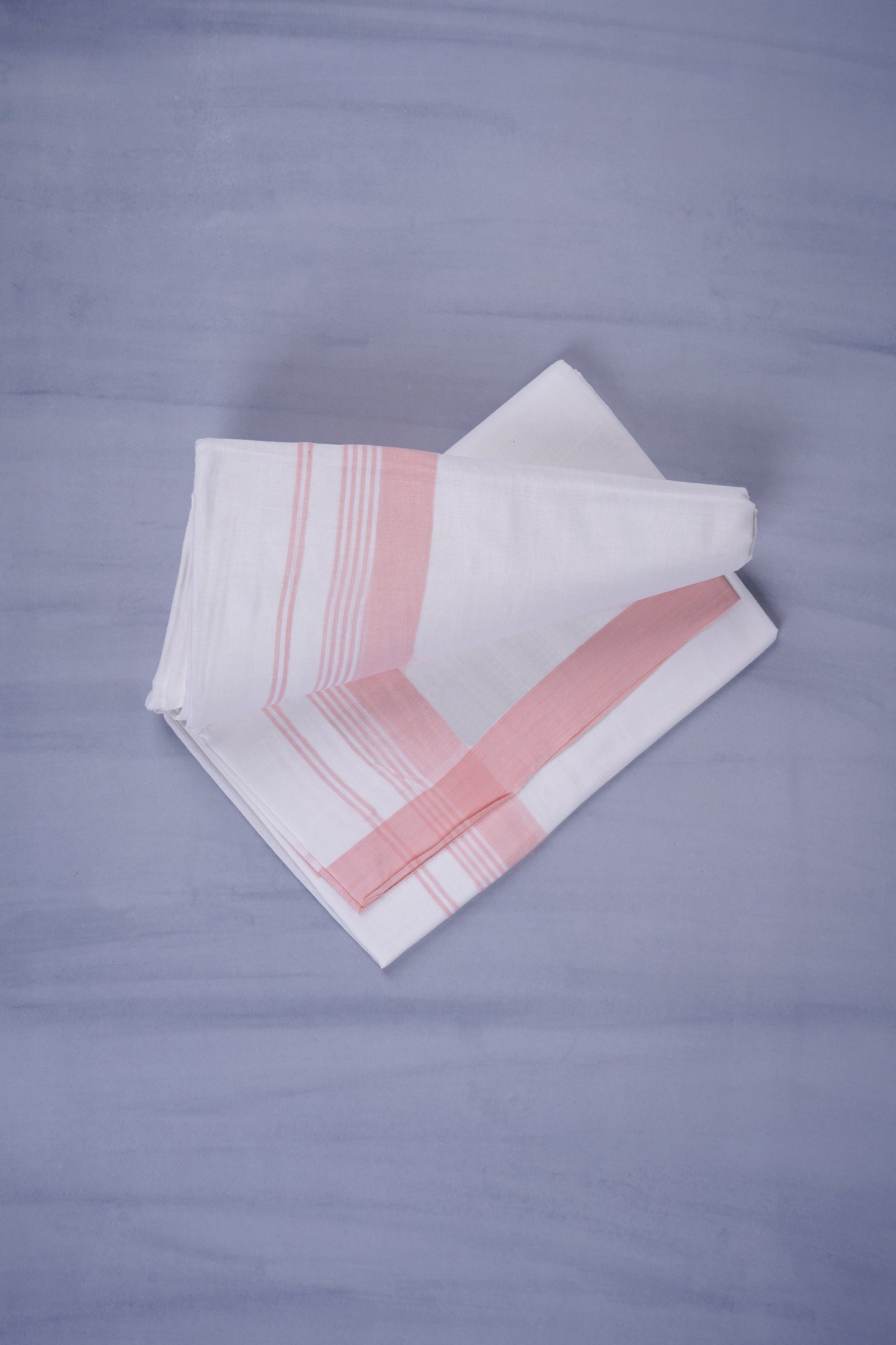 KERALOOM FINISH COTTON 327 W/D DHOTI 3.80 MTR - Light Pink