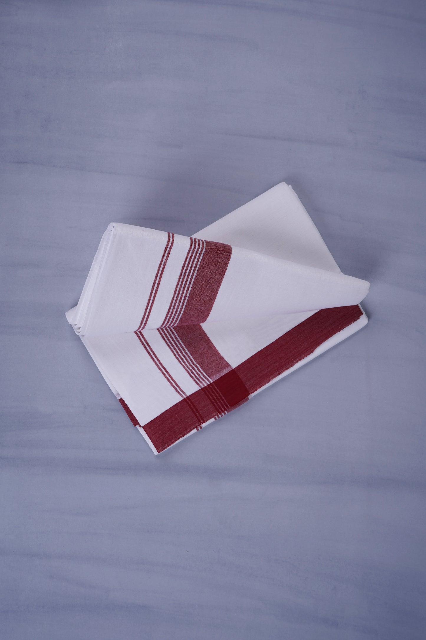 KERALOOM FINISH COTTON 327 W/D DHOTI 3.80 MTR - Maroon