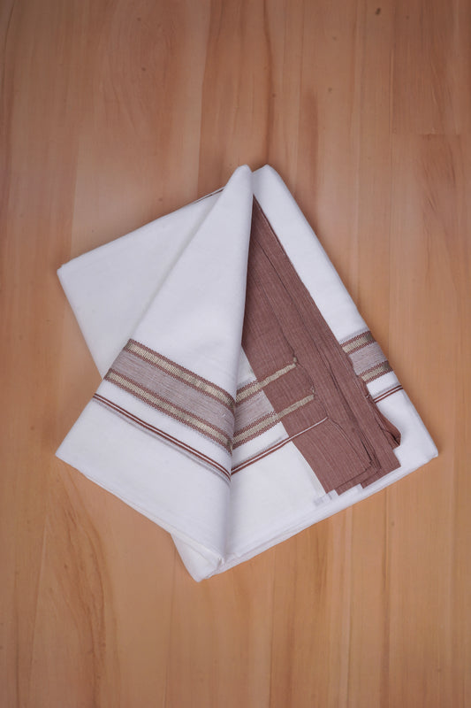 FCD-517 W/D DHOTI 3.80 MTR -  Brown