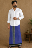 Sulthan Colours Dhoti - Blue
