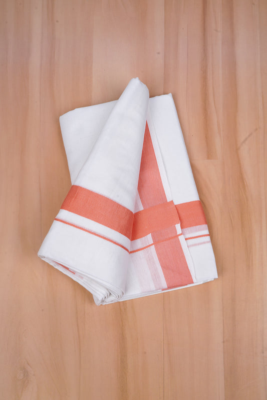 FCD-381 W/D DHOTI 3.80 MTR - Light Orange