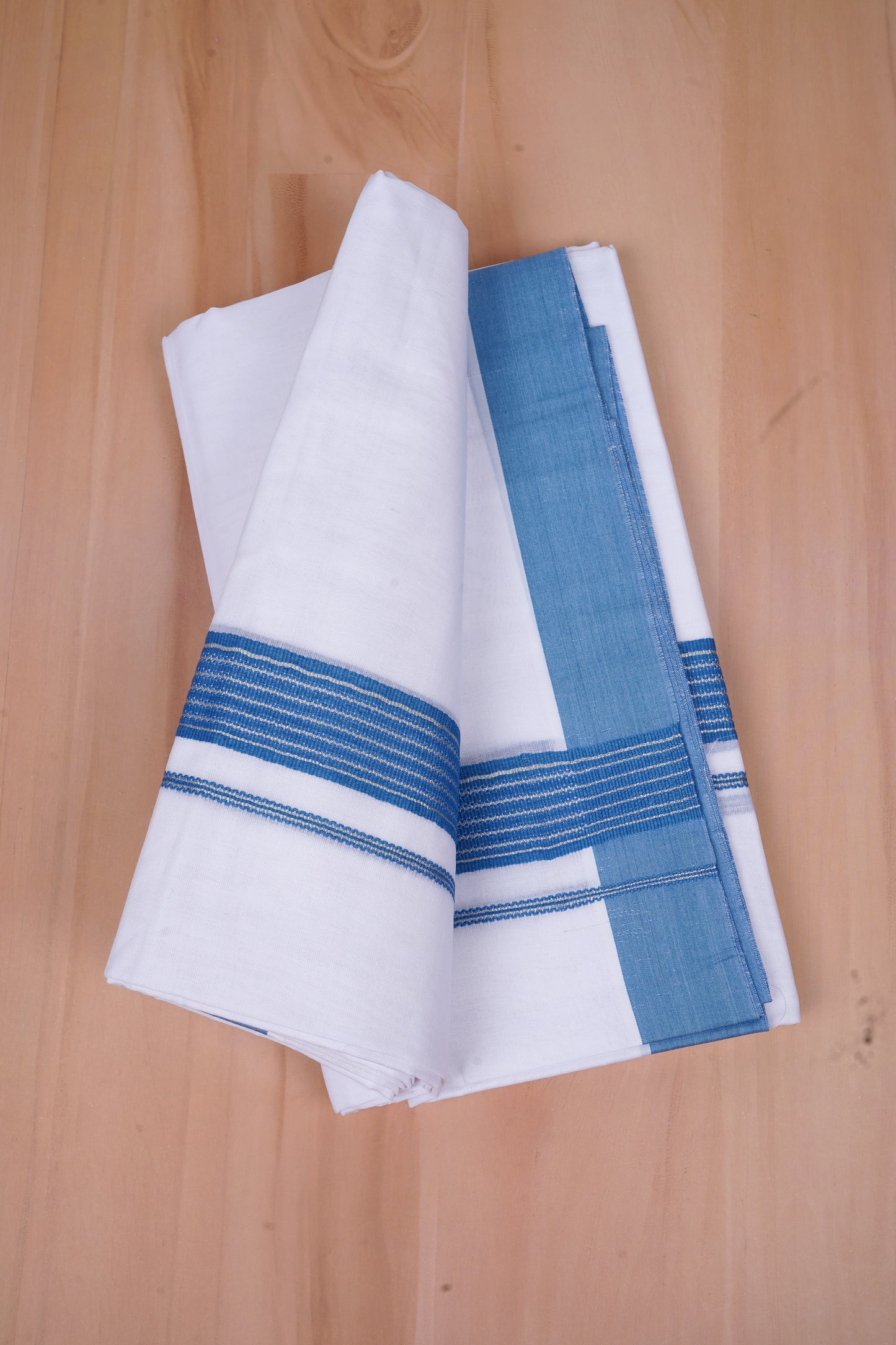 FCD-470 W/D DHOTI 4.00 MTR - Blue