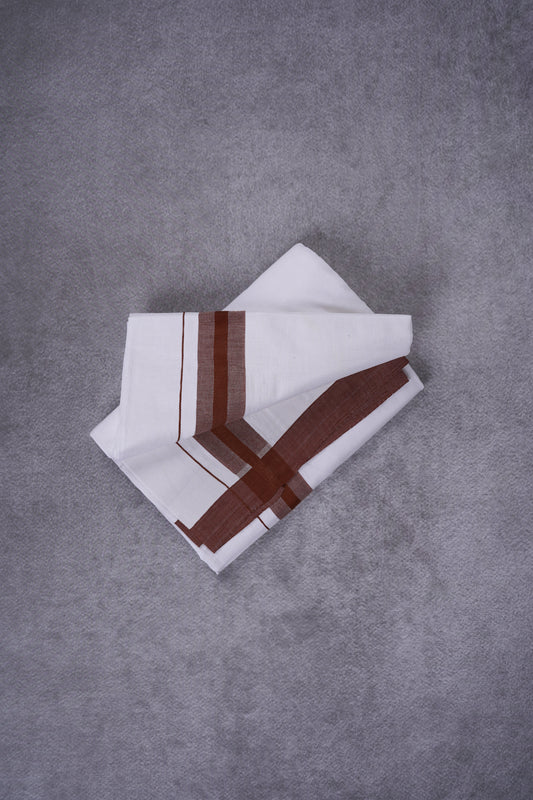 KERALOOM FINISH COTTON 326 W/D DHOTI 3.80 MTR - Maroon