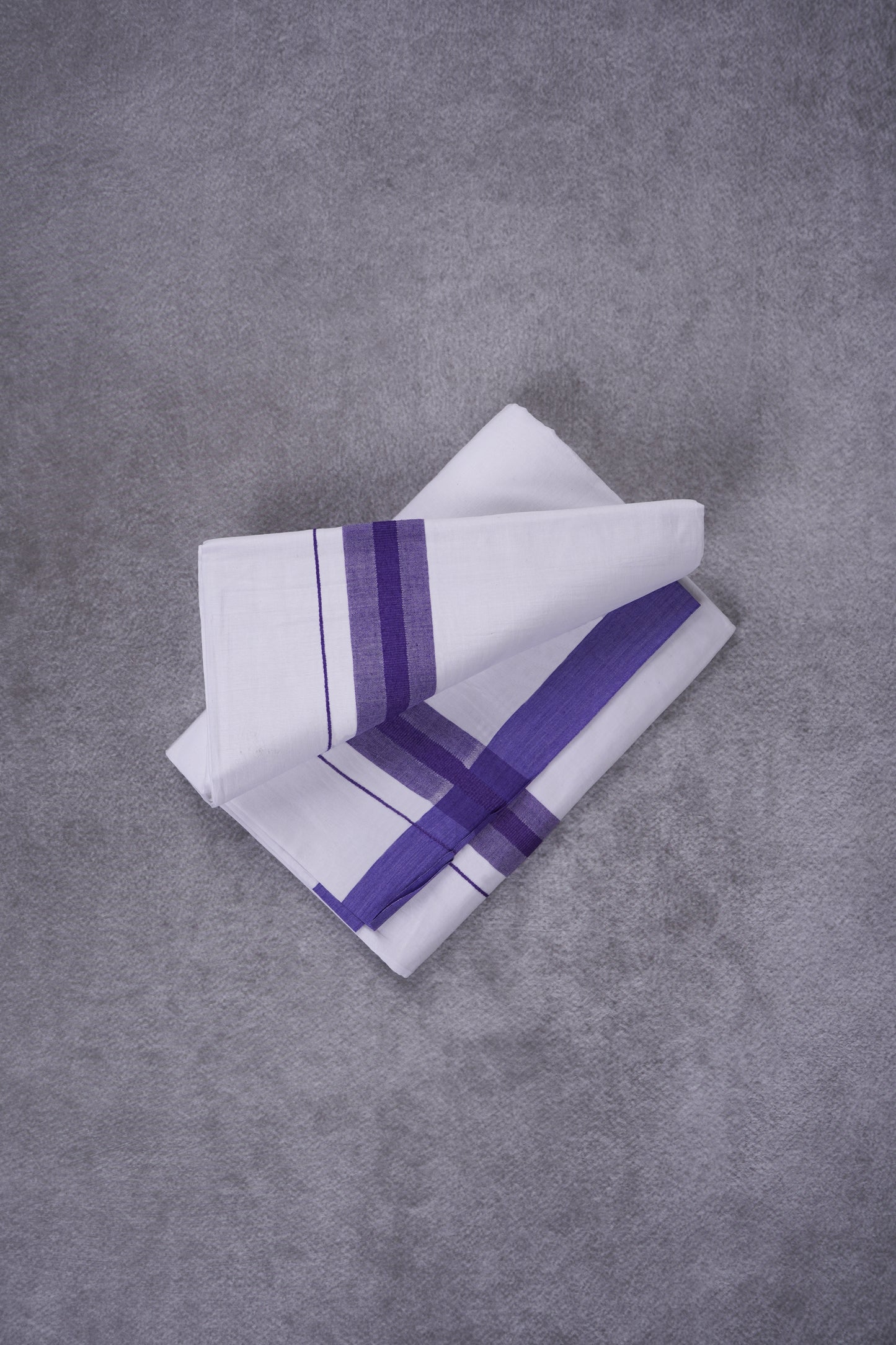 KERALOOM FINISH COTTON 326 W/D DHOTI 3.80 MTR - Dark Blue