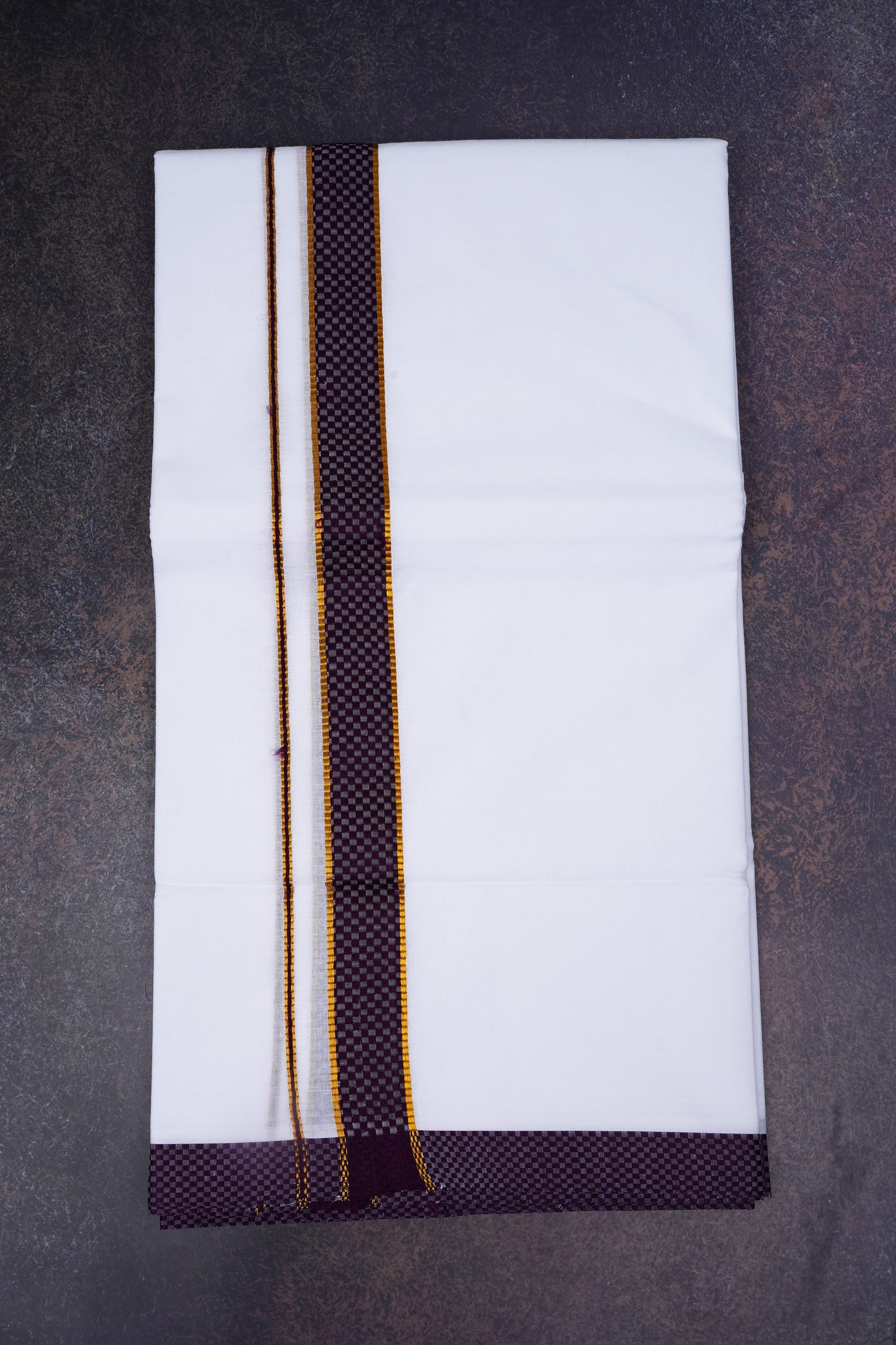 FD-200 W/D DHOTI 3.80 MTR-Dark Maroon