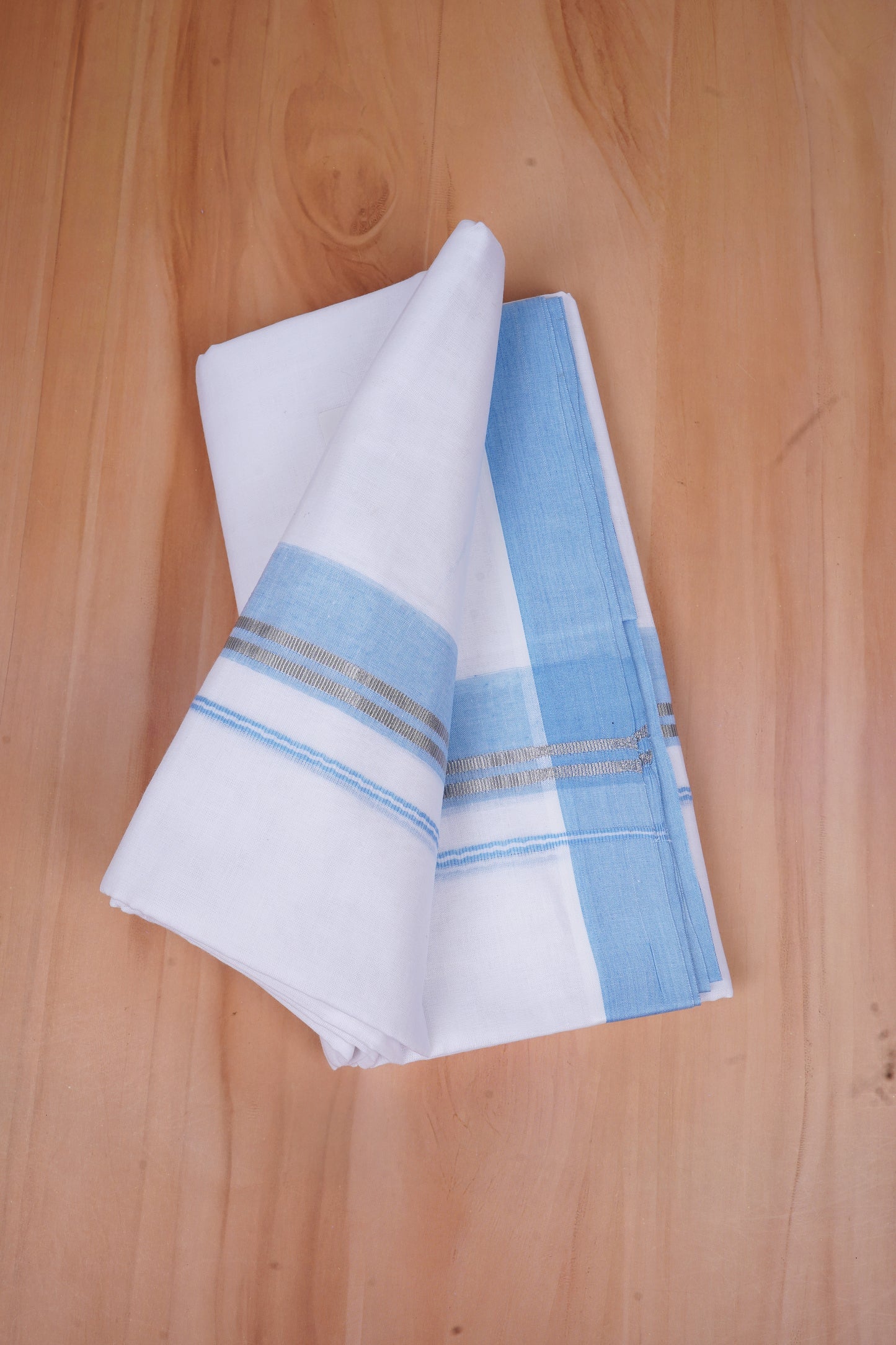 FCD-526 W/D DHOTI 3.80 MTR-Sky Blue