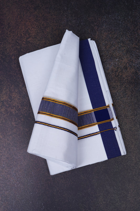 FD-172 W/D DHOTI 3.80 MTR- D Blue