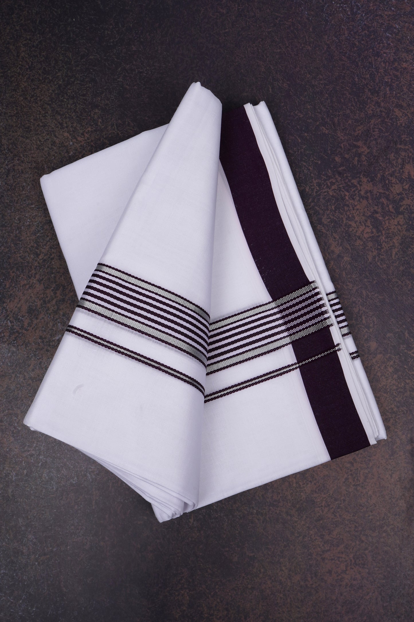FD-137 W/D DHOTI 3.80 MTR-Light Brown