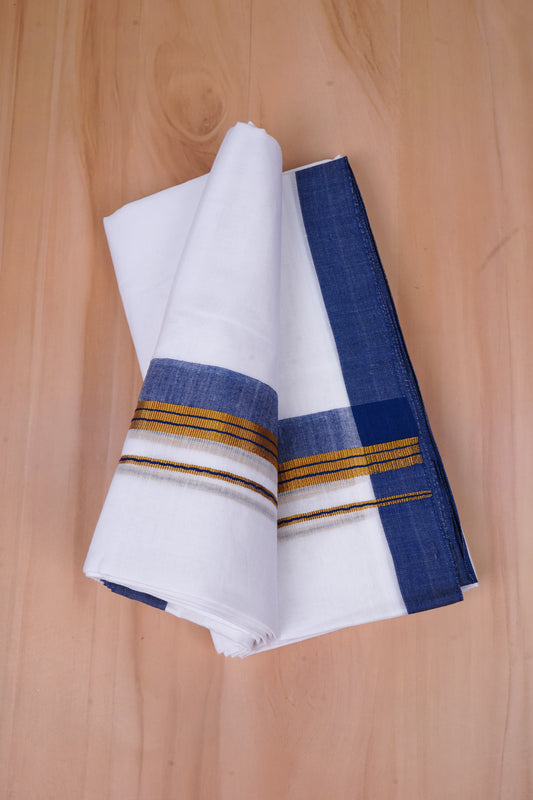 FCD-528 W/D DHOTI 3.80 MTR-Dark Blue