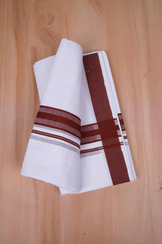 FCD-332 W/D DHOTI 3.80 MTR-Dark Brown
