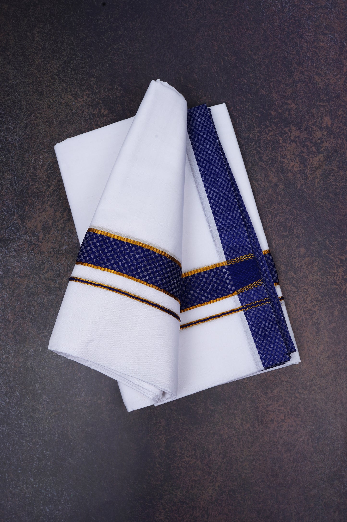 FD-200 W/D DHOTI 3.80 MTR-Dark Blue