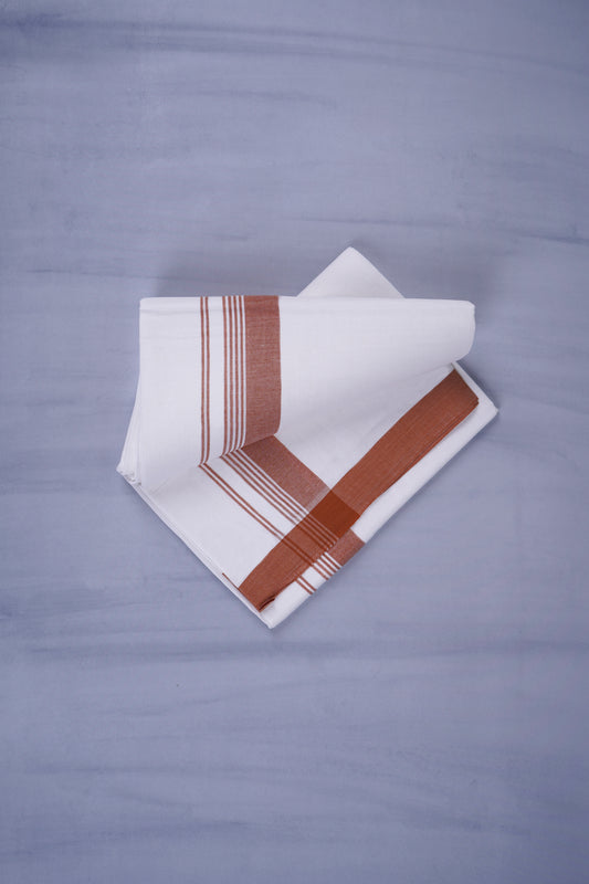 KERALOOM FINISH COTTON 327 W/D DHOTI 3.80 MTR - Brown