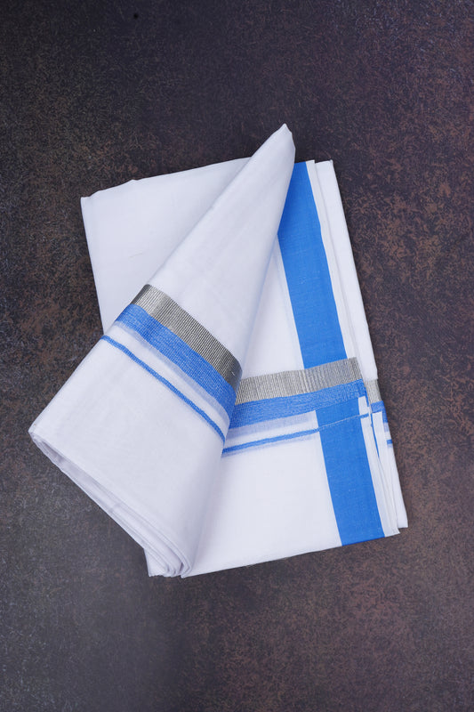 FD-168 W/D DHOTI 3.80 MTR-Sky blue