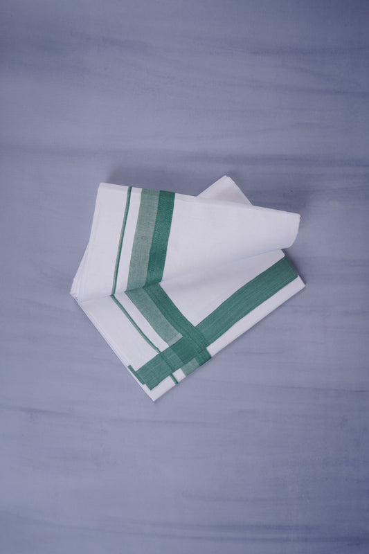 KERALOOM FINISH COTTON 332 W/D DHOTI 3.80 MTR - Green