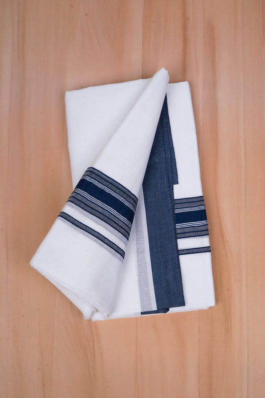 FCD-618 W/D DHOTI 3.80 MTR - Blue