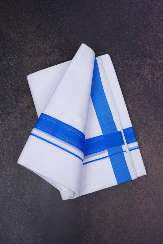 FD-177 W/D DHOTI 3.80 MTR-Blue