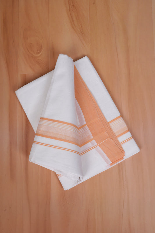 FCD-584 W/D DHOTI 3.80 MTR - Light Orange