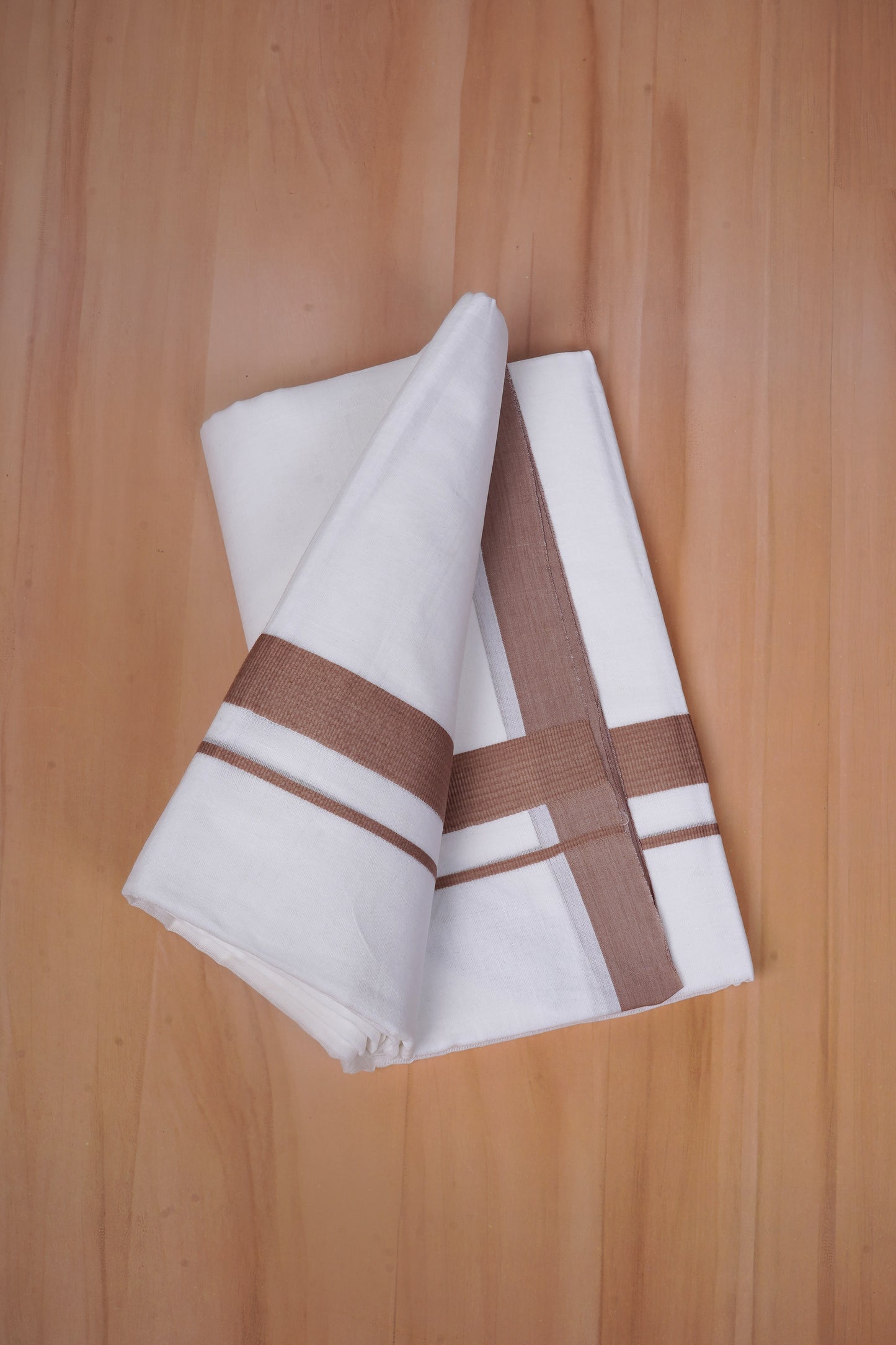 FCD-75 W/D DHOTI 3.80 MTR- Light Brown