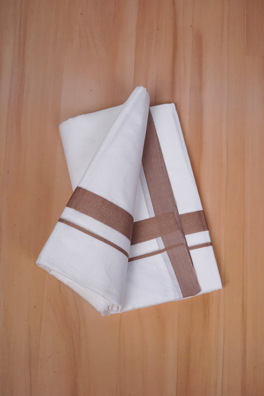 FCD-75 W/D DHOTI 3.80 MTR- Light Brown